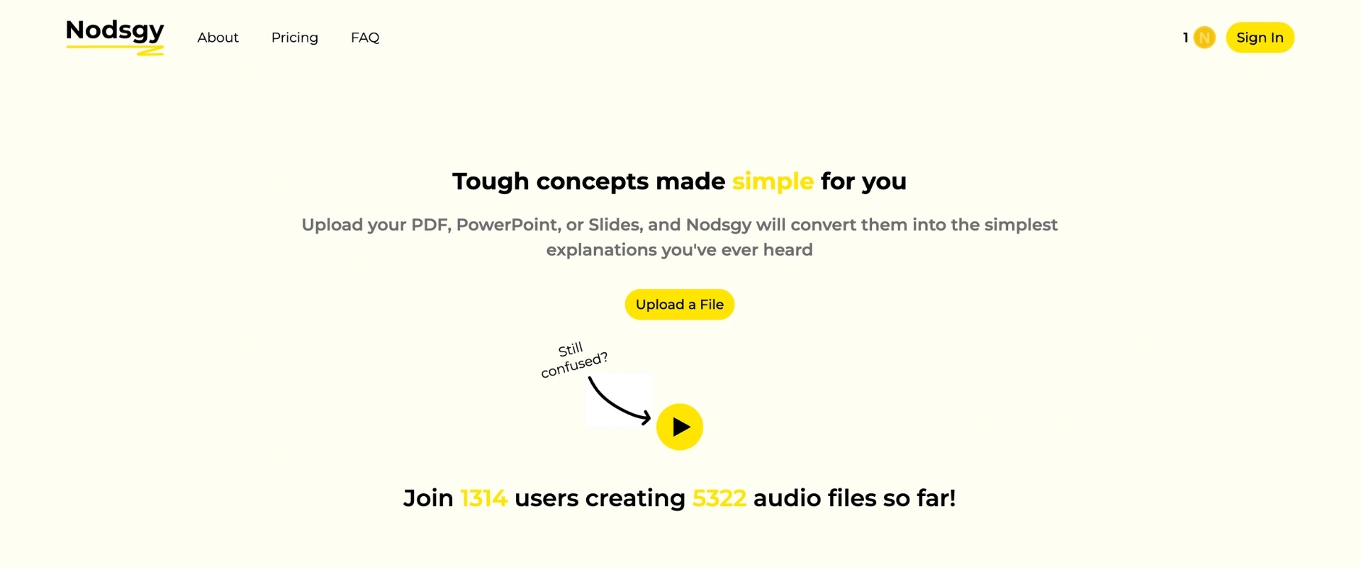 Nodsgy AI screen